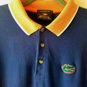Antigua Florida Gators Men’s Blue Short Sleeve Polo Shirt Size XL